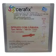 SPRUE COM CAMARA MEDIO RIGIDO VERMELHO (1200) - CERAFIX