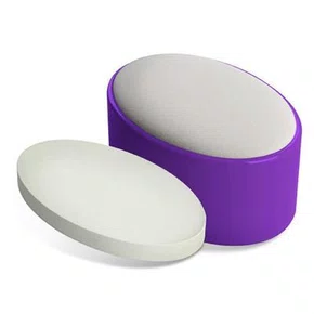 TAMBOREL DE PLASTICO OVAL LILAS - INDUSBELLO
