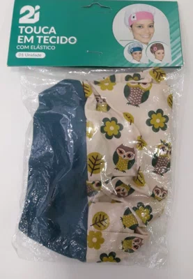 TOUCA DE TECIDO ESTAMPADA C/ ELASTICO - 2I