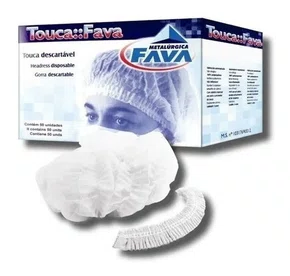 TOUCA DESCARTAVEL SANFONADA C/10 BRANCA - FAVA