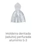 MOLDEIRA DE ALUMINIO (DENTADO) PERFURADA ADULTO S-3 - TECNODENT