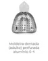 MOLDEIRA DE ALUMINIO (DENTADO) PERFURADA ADULTO S-4 - TECNODENT