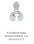 MOLDEIRA DE ALUMINIO RASA (DESDENTADO) LISA I-1 - TECNODENT