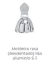 MOLDEIRA DE ALUMINIO RASA (DESDENTADO) LISA S-1 - TECNODENT
